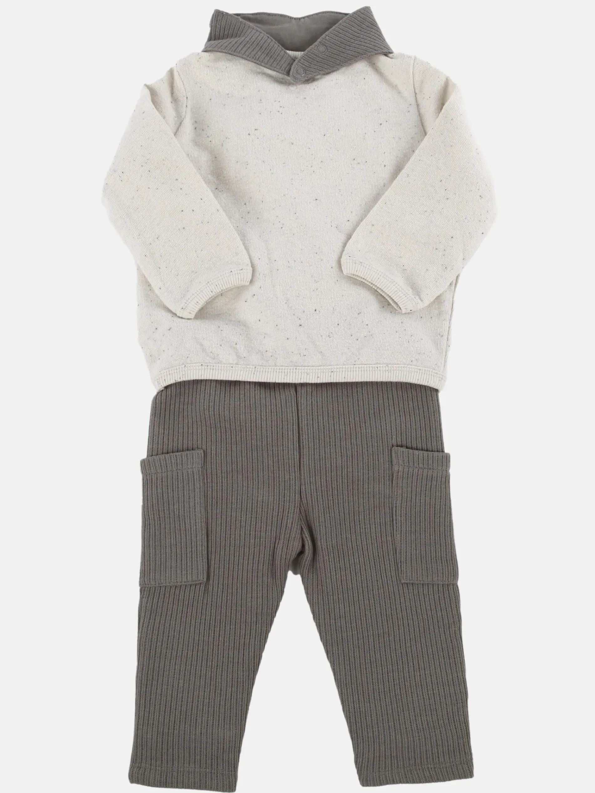 Baby Jungen 3er Set, bestehend aus Pulli, Hose und Lätzchen