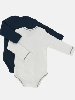 Baby Jungen Langarmbodies mit Sprüchen im 2er Pack