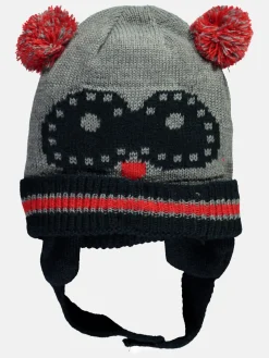 Baby Jungen Mütze mit Pompoms als Öhrchen