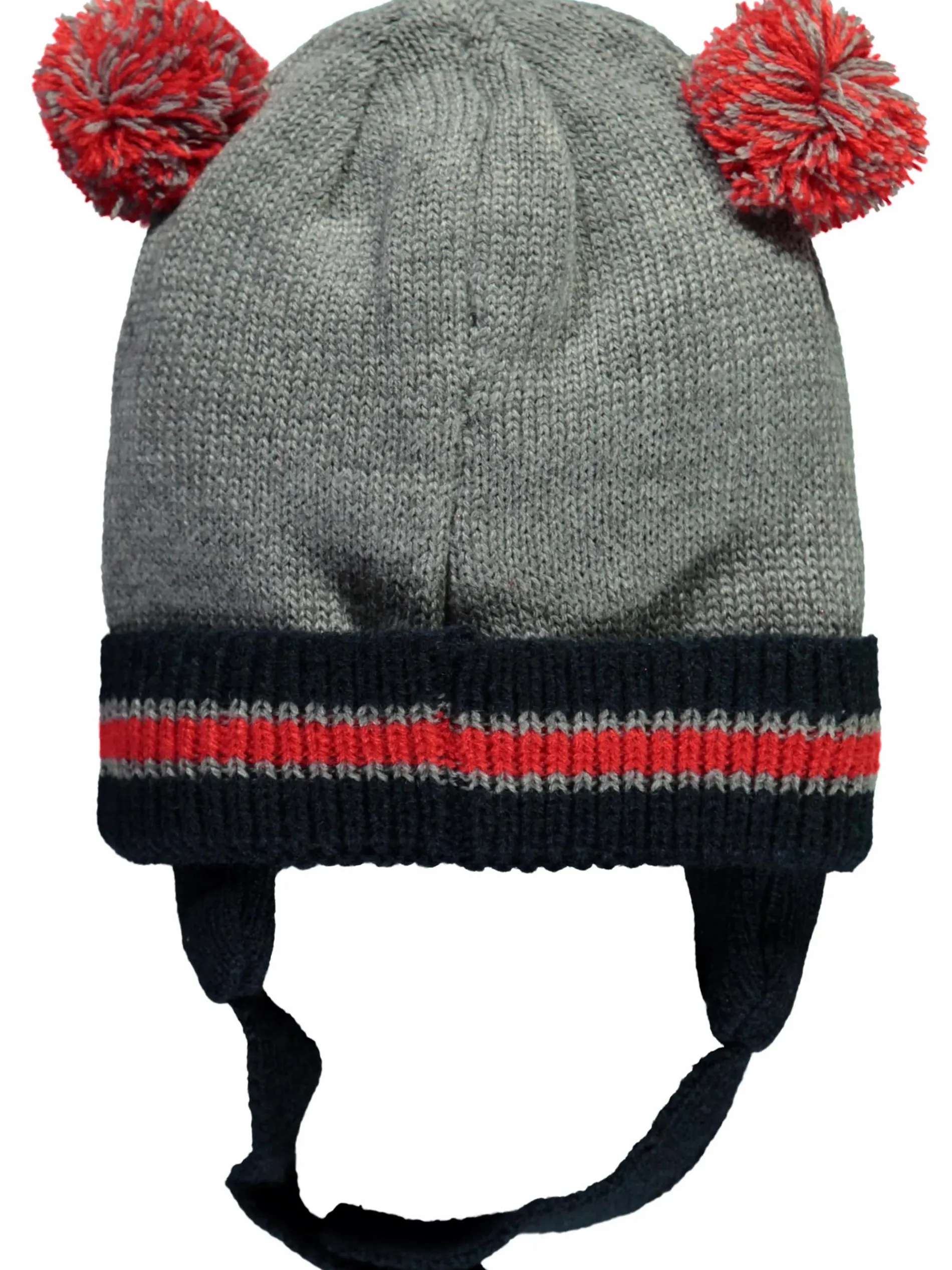 Baby Jungen Mütze mit Pompoms als Öhrchen