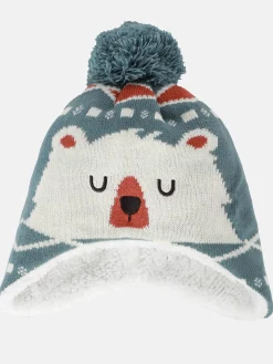 Baby Jungen Strickmütze mit Bommel