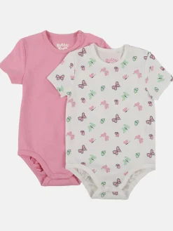 Baby Mädchen Bodies im 2er Pack mit Schmetterlingen