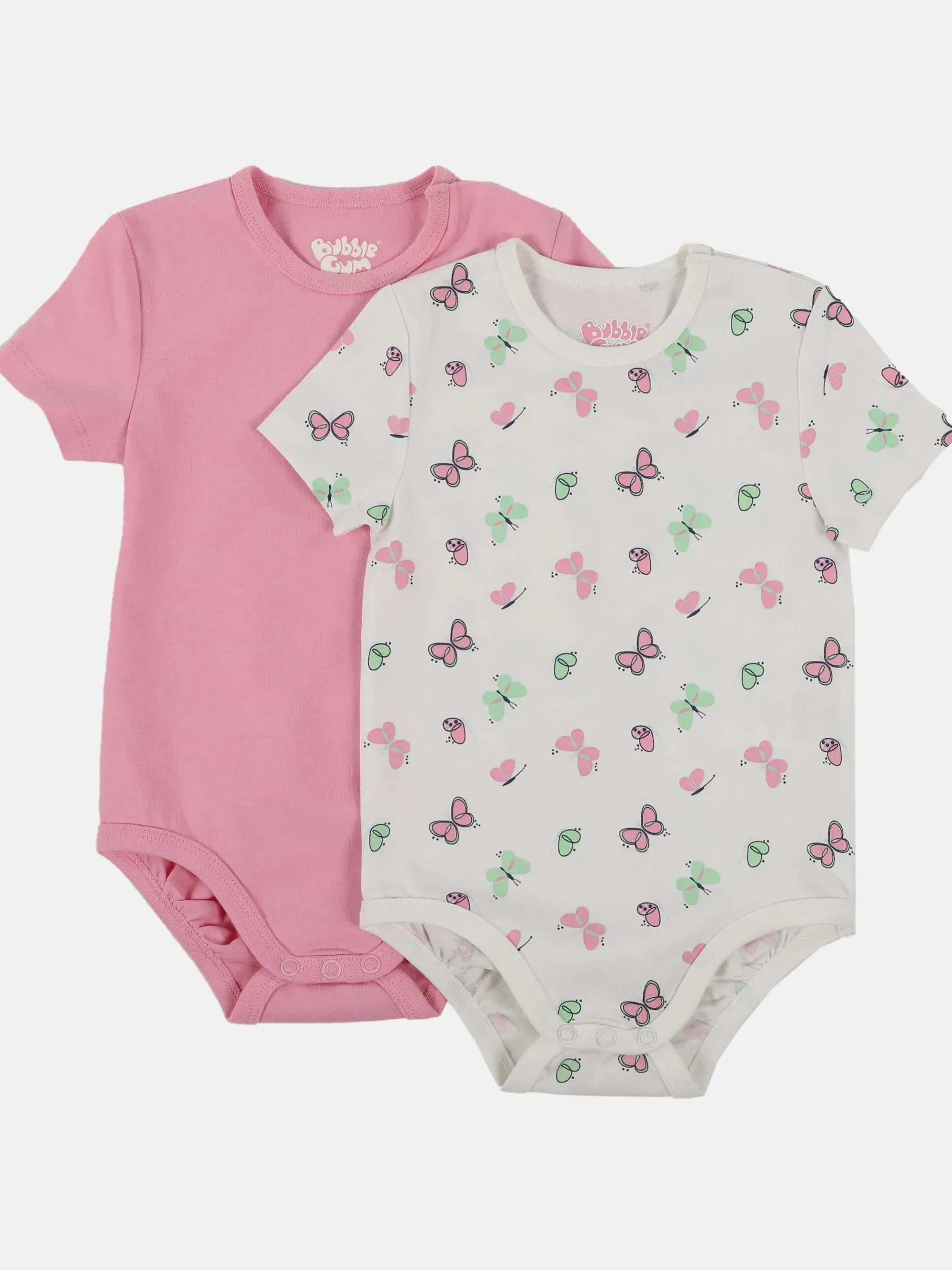 Baby Mädchen Bodies im 2er Pack mit Schmetterlingen