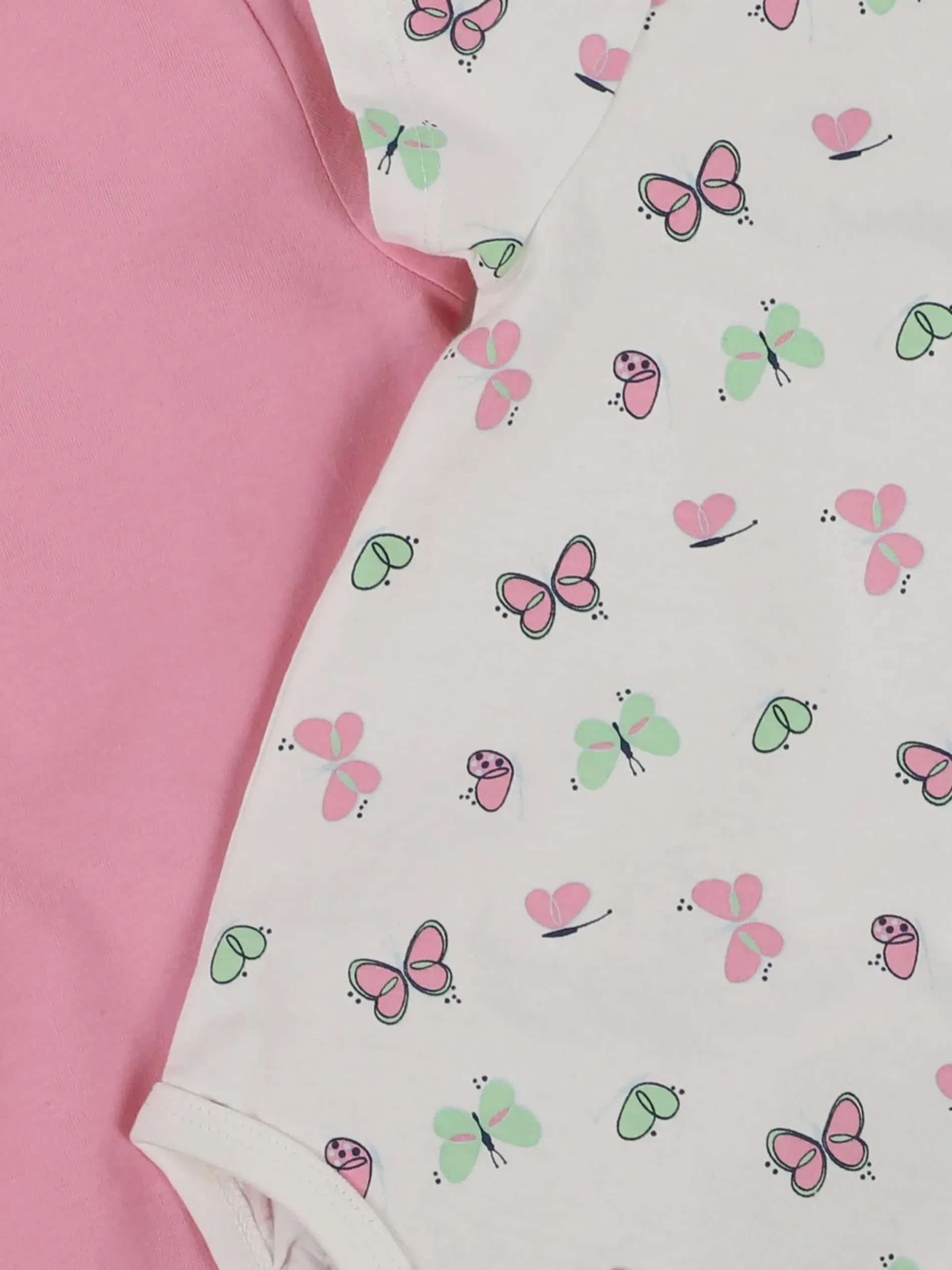 Baby Mädchen Bodies im 2er Pack mit Schmetterlingen