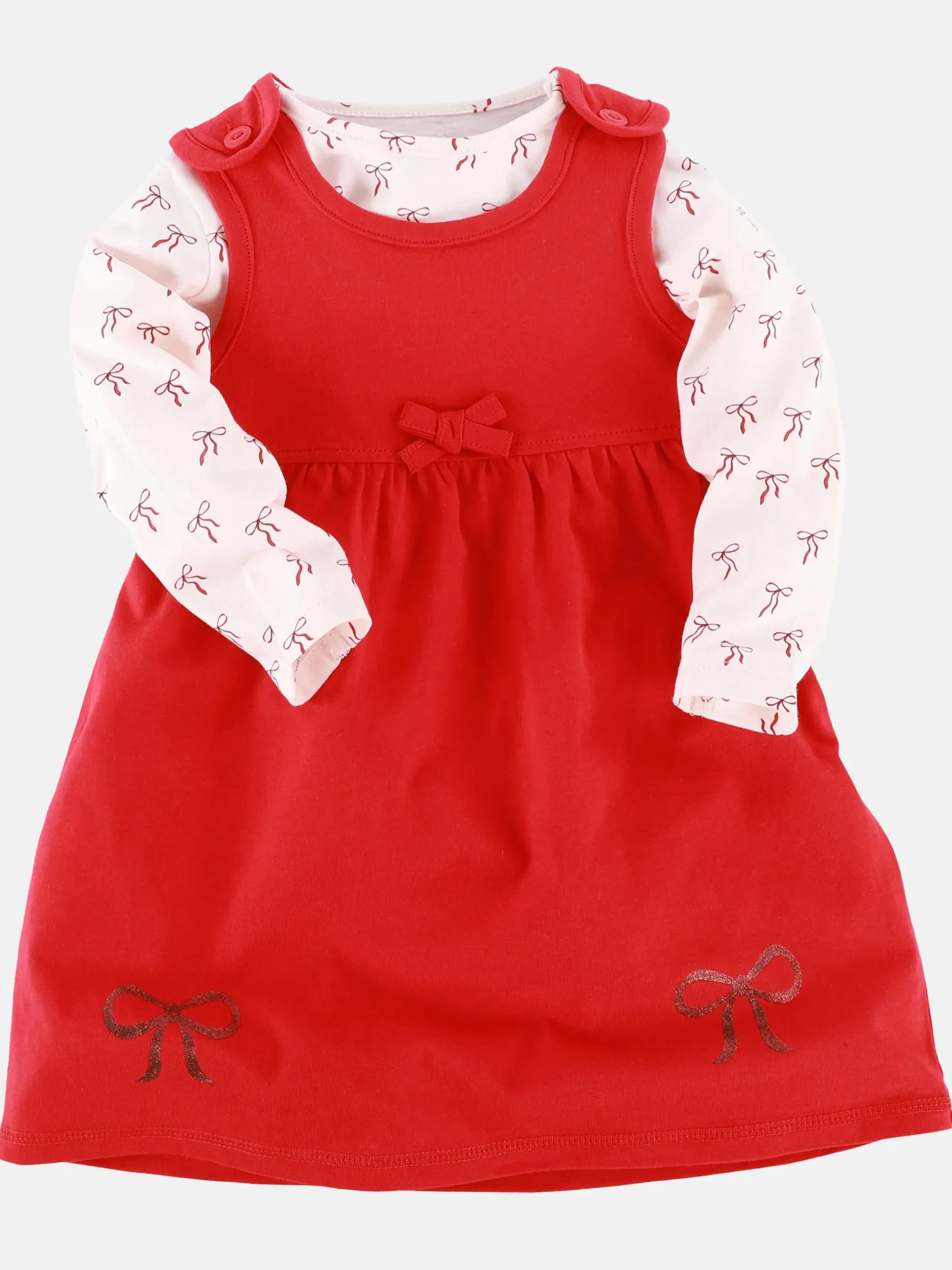 Baby Mädchen 2er Set bestehend aus Shirt und Trägerrock