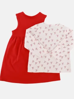 Baby Mädchen 2er Set bestehend aus Shirt und Trägerrock