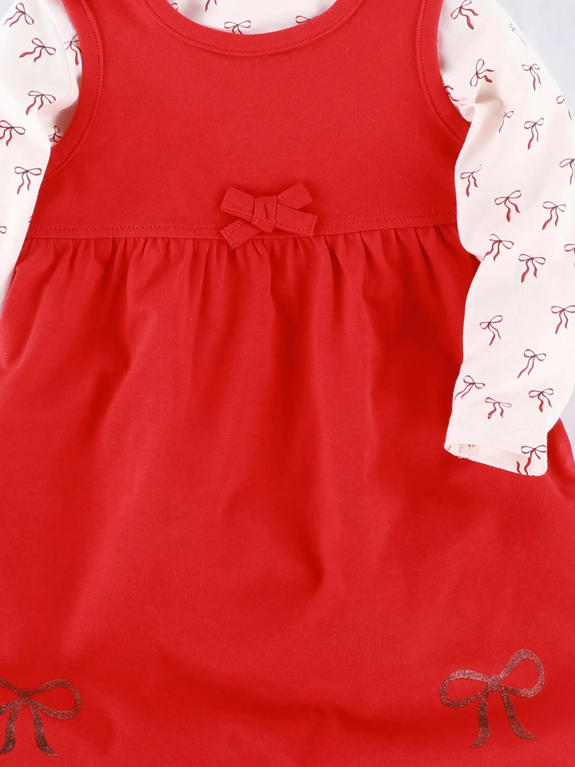 Baby Mädchen 2er Set bestehend aus Shirt und Trägerrock