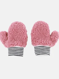 Baby Mädchen Handschuhe mit aufgesticktem Gesicht