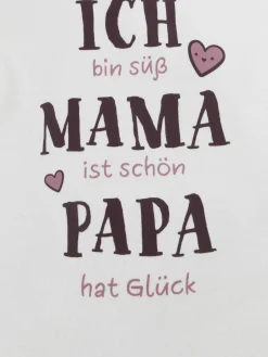 Baby Mädchen Langarmbodies mit Sprüchen im 2er Pack