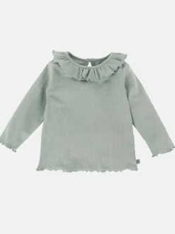 Baby Mädchen Langarmshirt mit Rüschenkragen