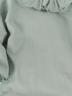 Baby Mädchen Langarmshirt mit Rüschenkragen