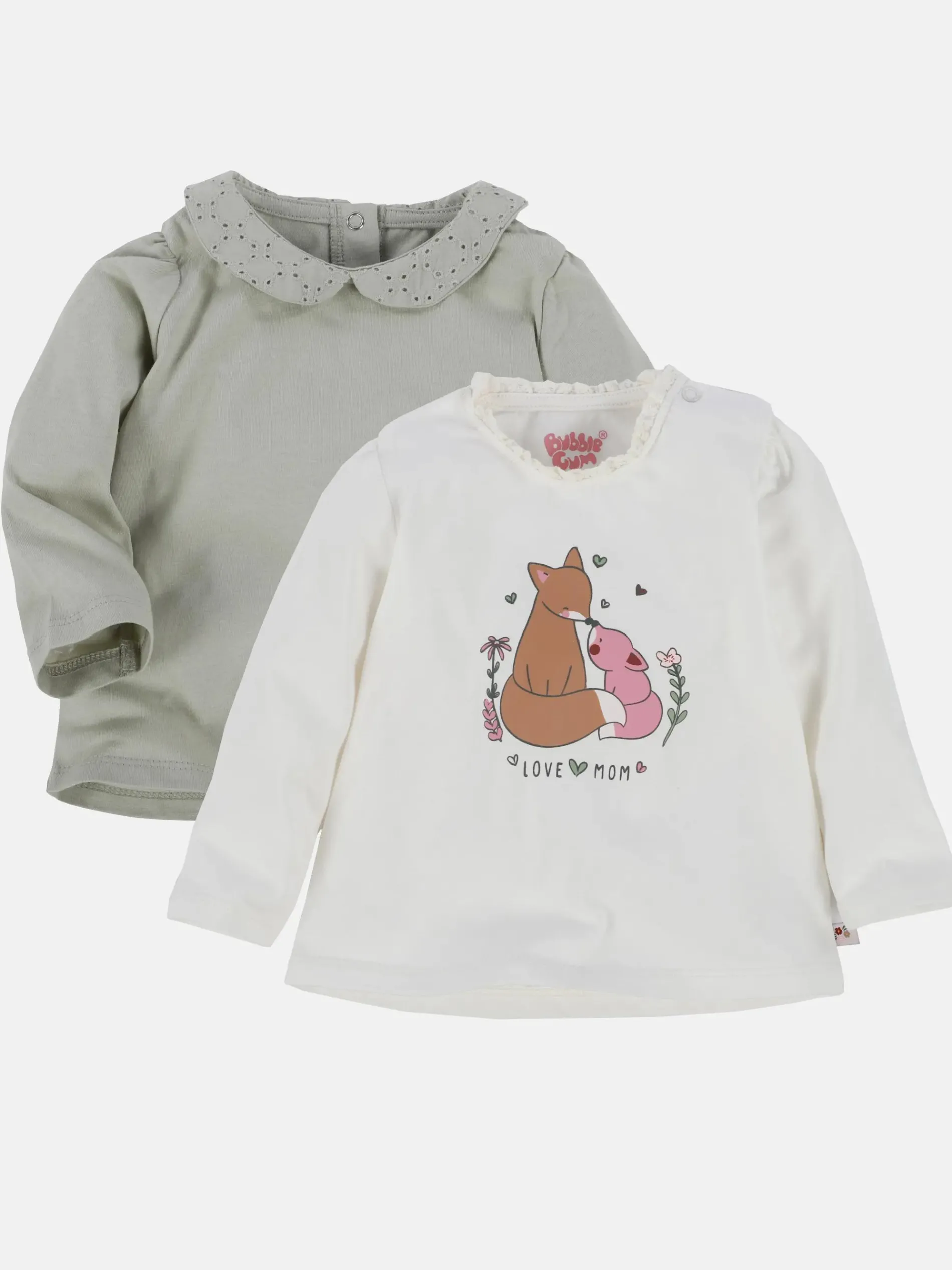 Baby Mädchen Langarmshirt im 2er Pack