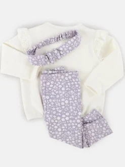 Baby Mädchen Set bestehend aus Shirt, Hose und Stirnband