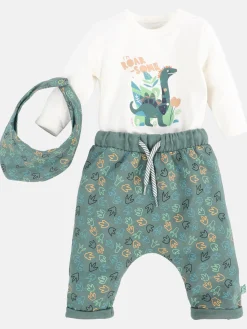 Baby Set, 3tlg., best. aus Body, Hose und Halstuch