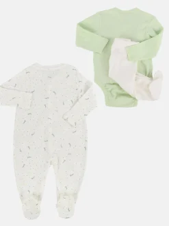 Baby Strampler Set, best. aus Body, Strampler, Hose und Mütze