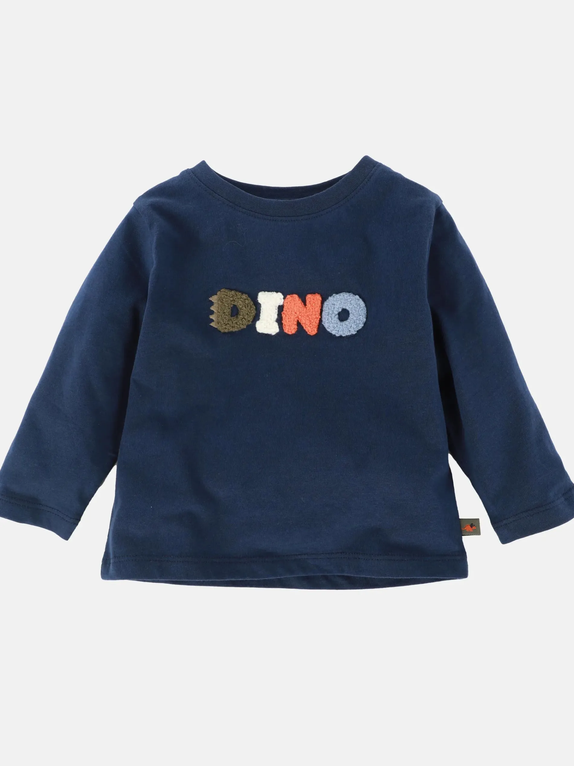 Baby Sweatshirt mit Dino-Flockschriftzug