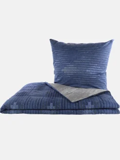 Biberbettwäsche Ikat mit Linienmuster,155x220cm