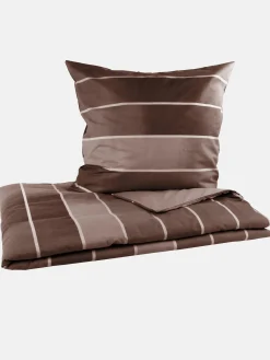 Biberbettwäsche im Streifendessin 155x220cm