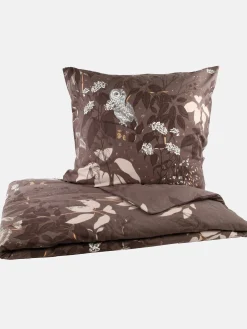 Biberbettwäsche mit Schneeeulenprint 155x220cm