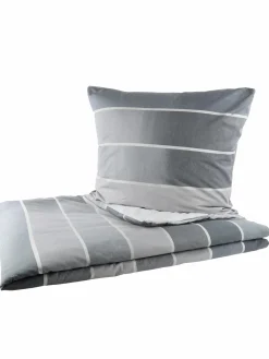 Biberbettwäsche mit Streifen, 135x200cm