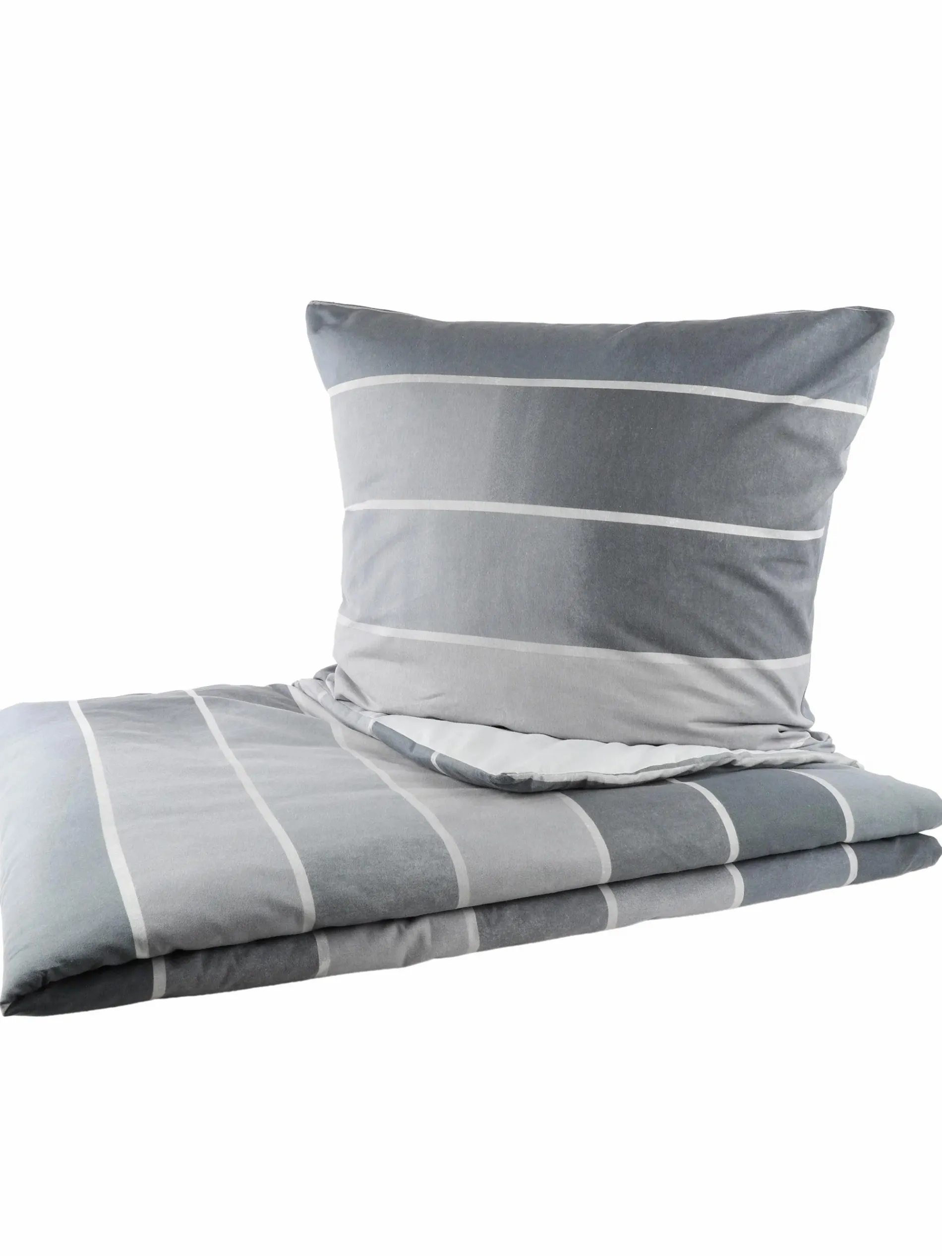 Biberbettwäsche mit Streifen, 155x220cm