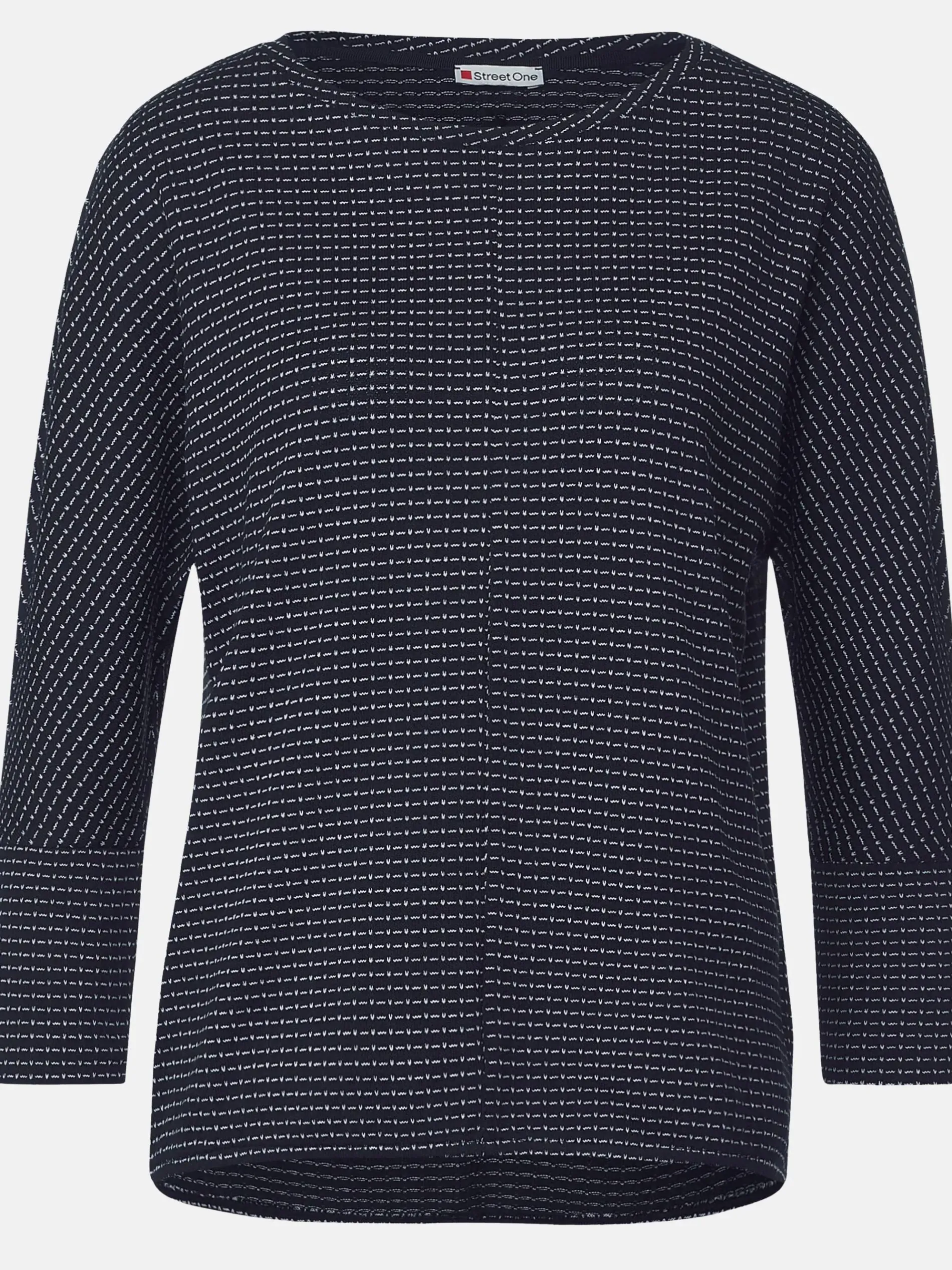 Damen Stickpullover zweifarbig