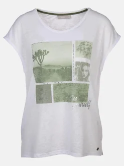 Damen Ausbrenner Shirt mit Frontprint