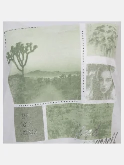 Damen Ausbrenner Shirt mit Frontprint