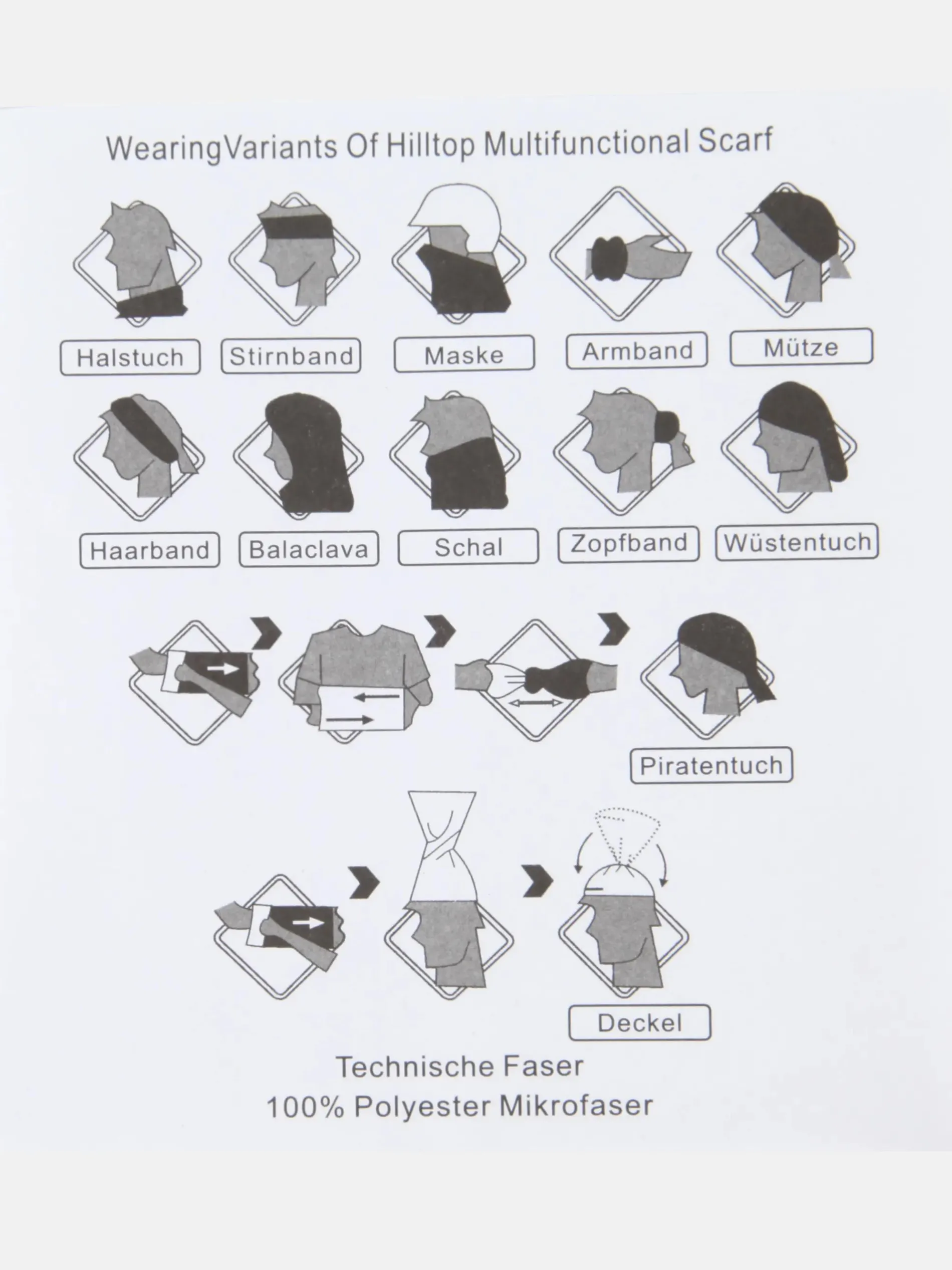 Damen Bandana Multifunktionstuch