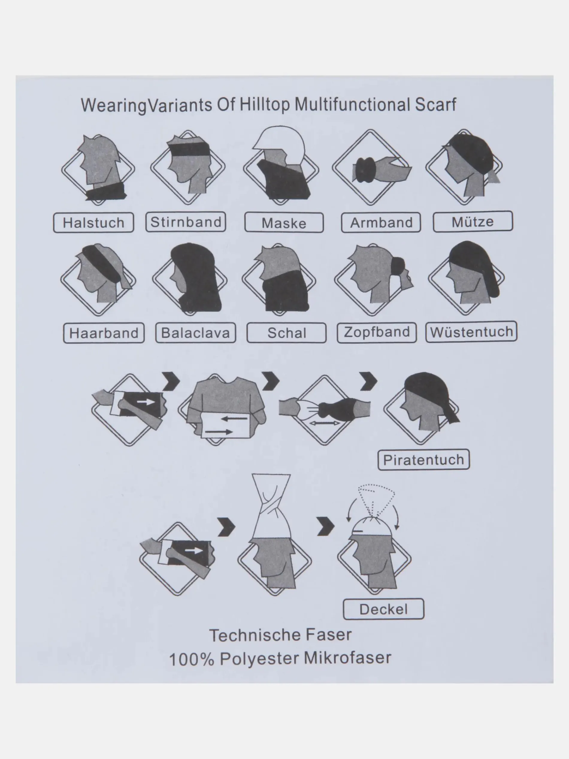 Damen Bandana Multifunktionstuch