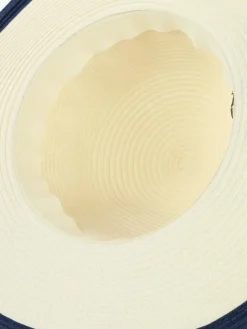 Damen Basthut mit Zierband