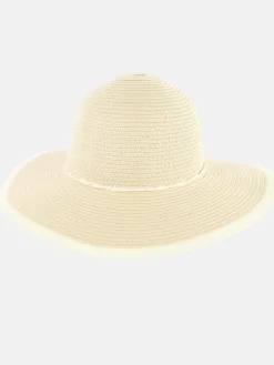 Damen Basthut mit Zierband