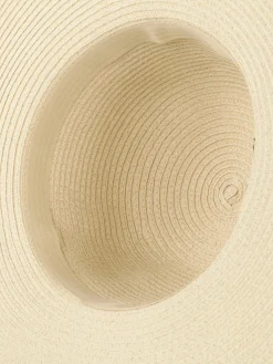 Damen Basthut mit Zierband