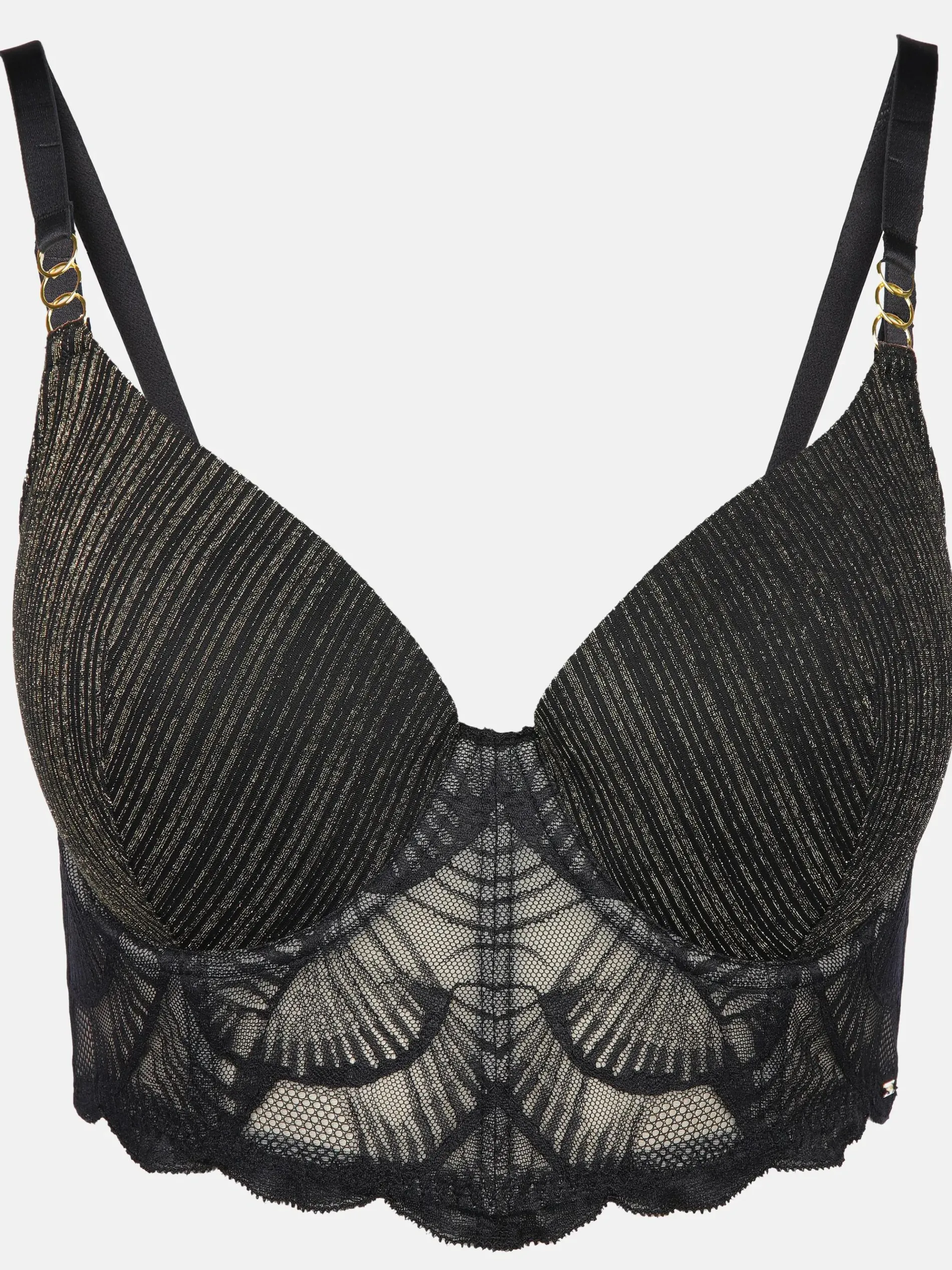 Damen BH mit Spitze und Goldeffekt