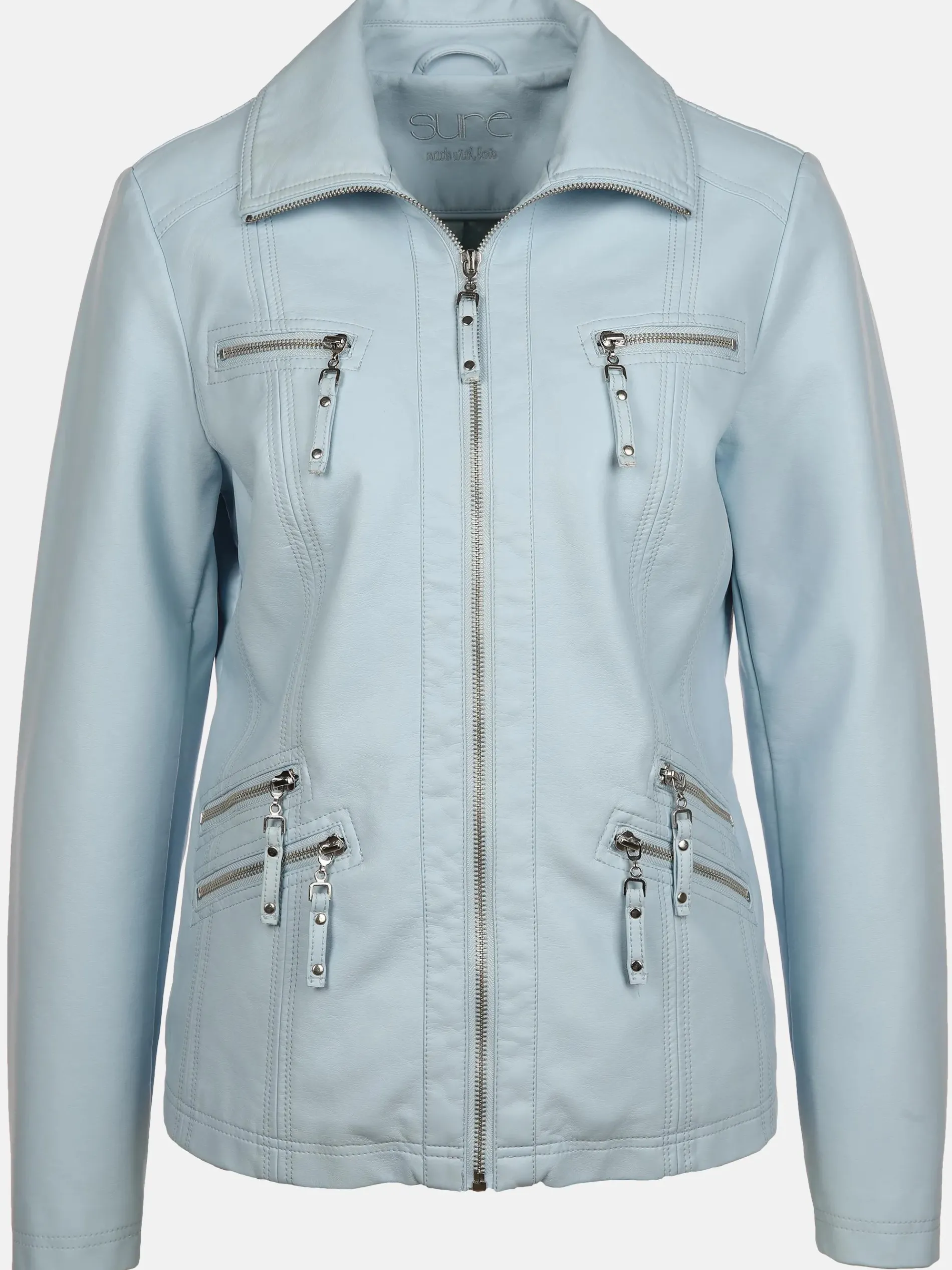 Damen Bikerjacke in Kunstleder