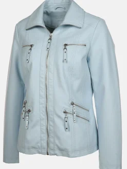 Damen Bikerjacke in Kunstleder