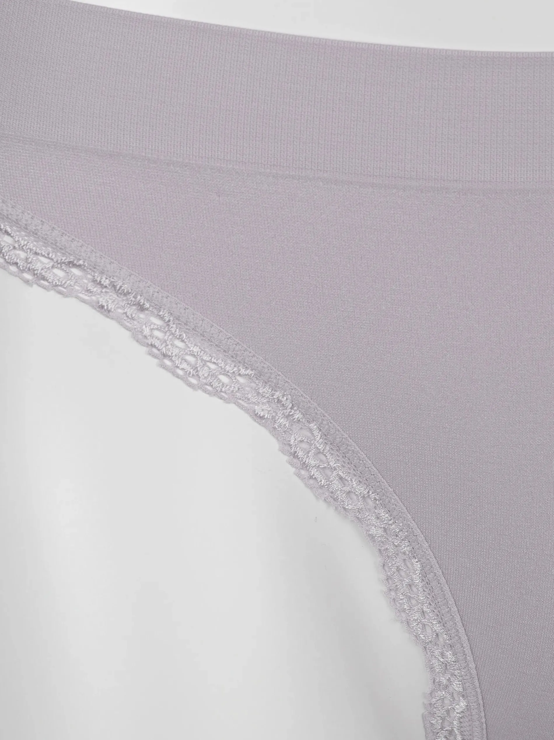 Damen Bikinislip mit Spitzenbesatz im 2er Pack