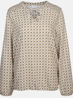 Damen Blouson-Bluse mit Alloverprint