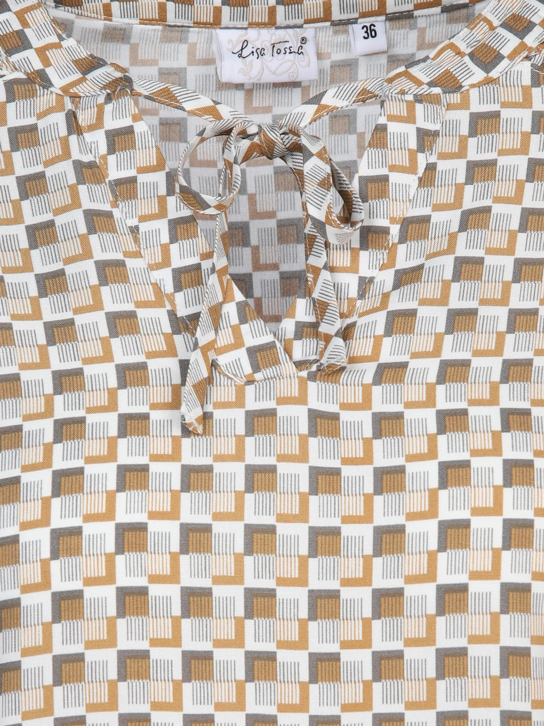 Damen Blouson-Bluse mit Alloverprint