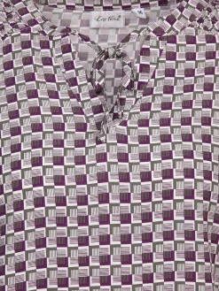 Damen Blouson-Bluse mit Alloverprint