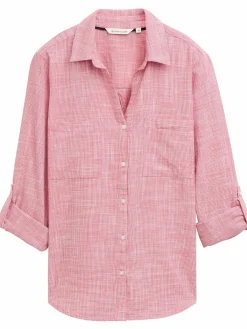 Damen Bluse in Leinenoptik