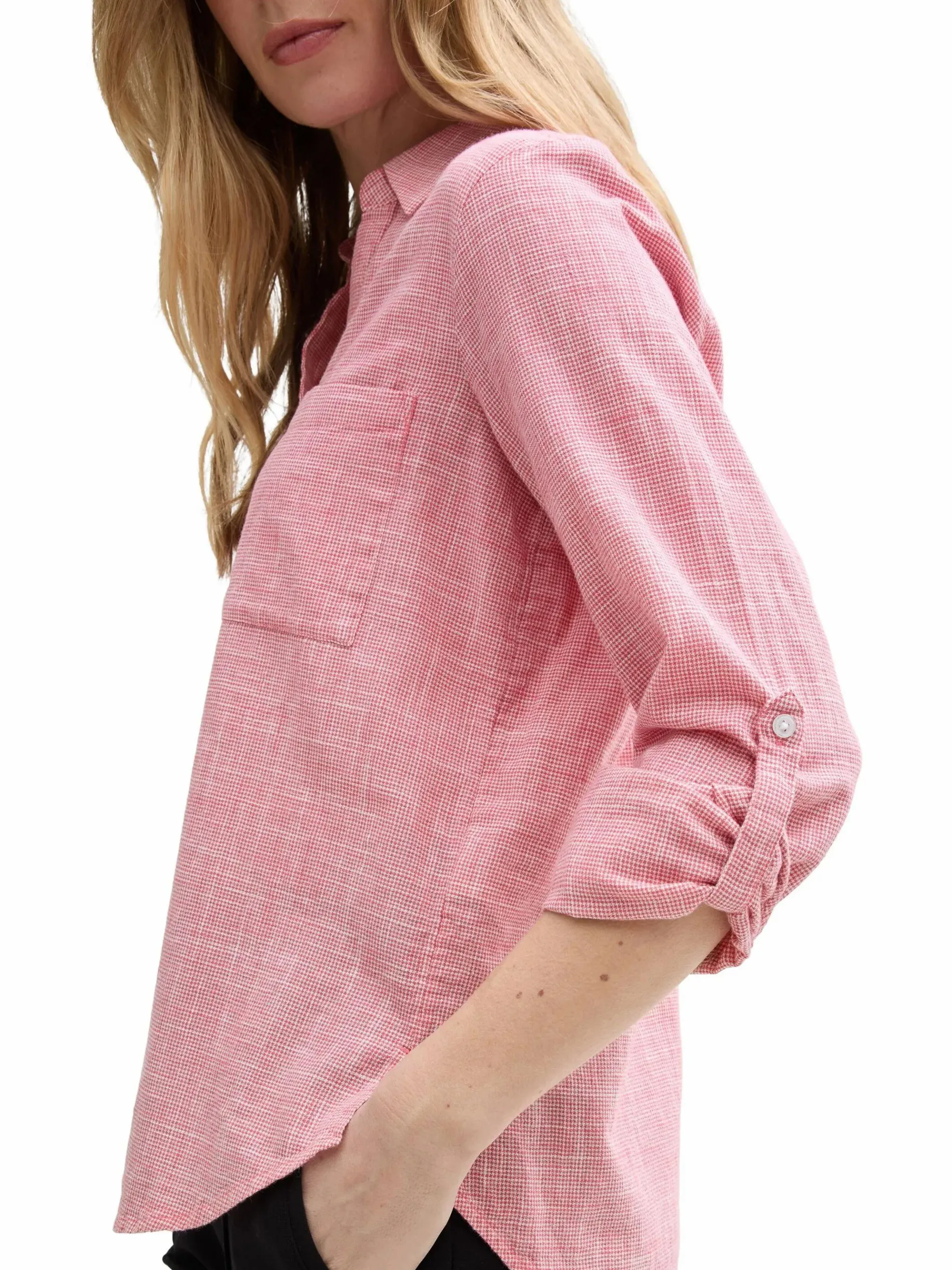 Damen Bluse in Leinenoptik