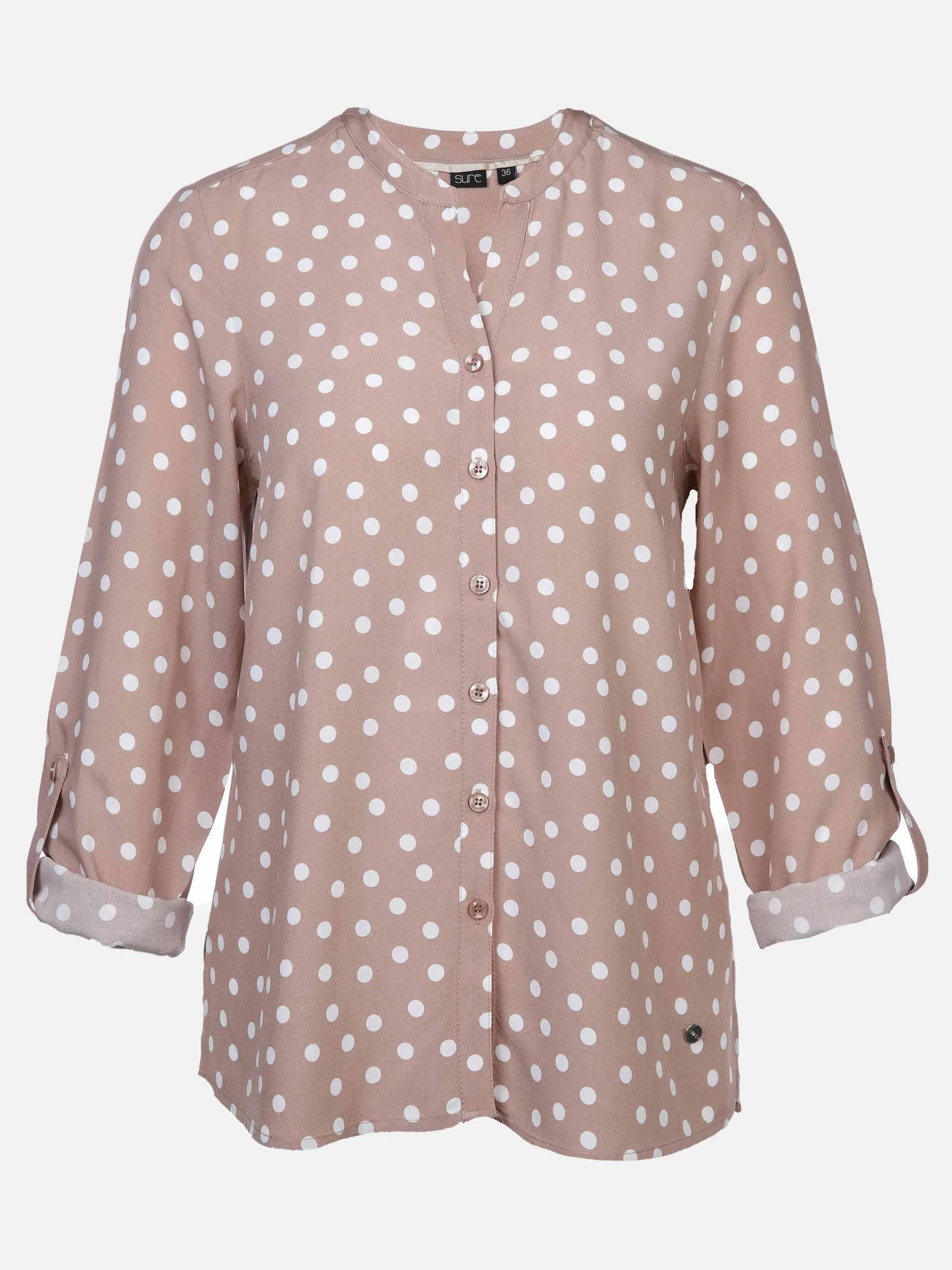 Damen Bluse mit krempelbaren Ärmeln