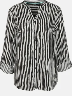 Damen Bluse mit krempelbaren Ärmeln