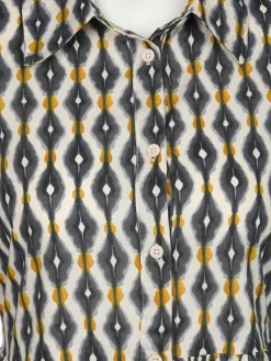 Damen Blusenkleid mit Musterprint