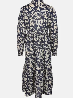 Damen Blusenkleid mit Musterprint