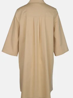 Damen Blusenkleid unifarben