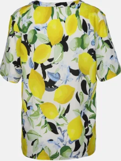 Damen Blusenshirt mit Zitronenprint