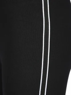 Damen Capri Leggings mit Galonstreifen