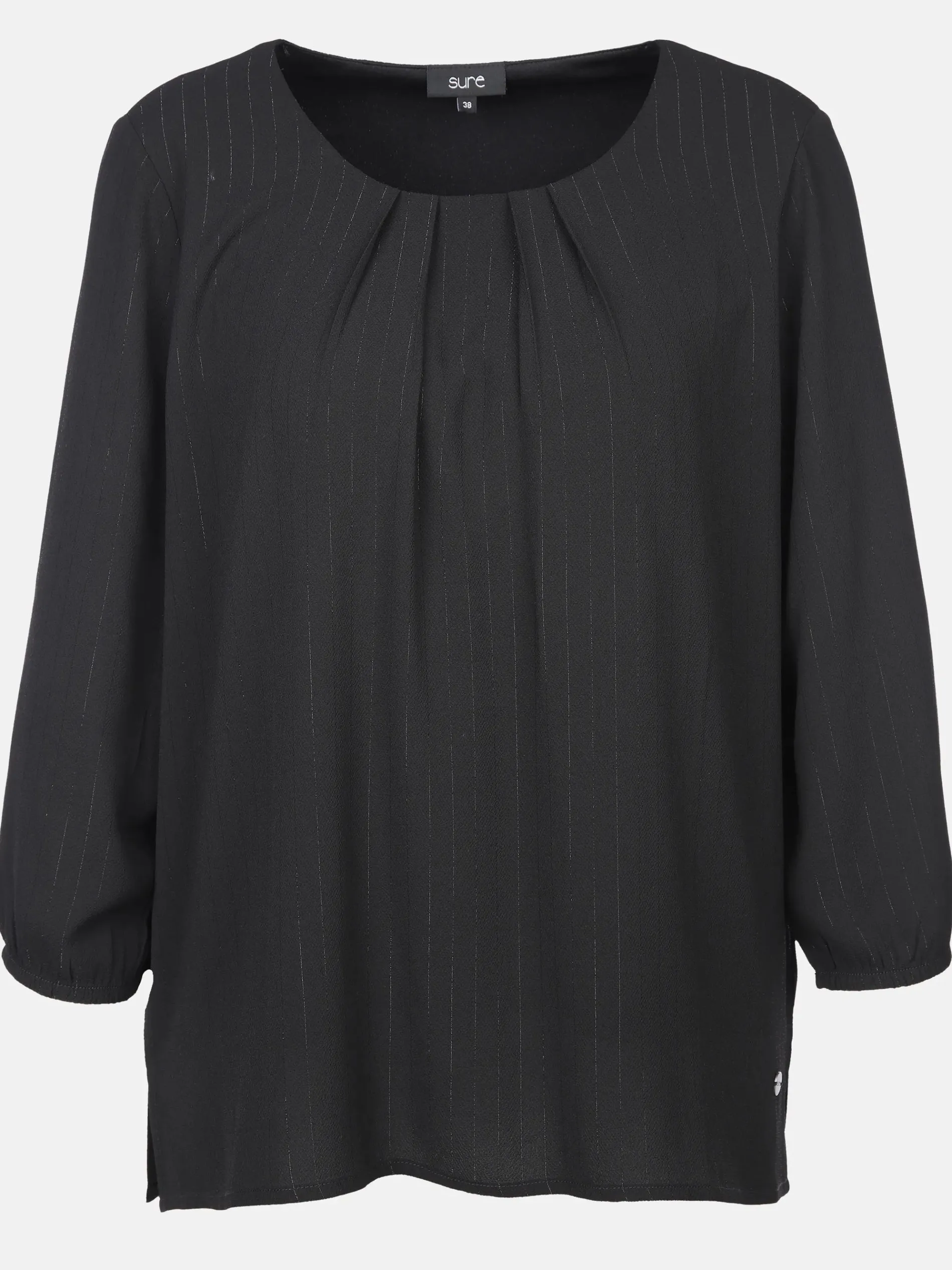 Damen Chiffonbluse mit feinen Streifen